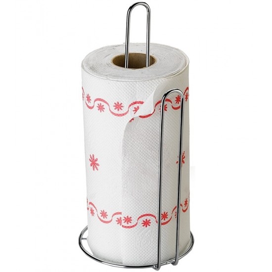 Porta Rolo De Papel 29,5cm Altura Por 14cm Diâmetro Cromado